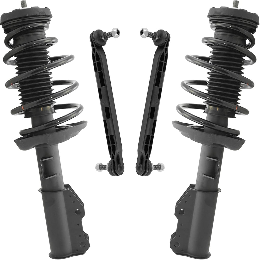 TRQ Front Suspension Kit Complete Strut & Coil Spring Assembly Sway Bar Stabilizer Link Compatible with 2012-2016 Buick LaCrosse