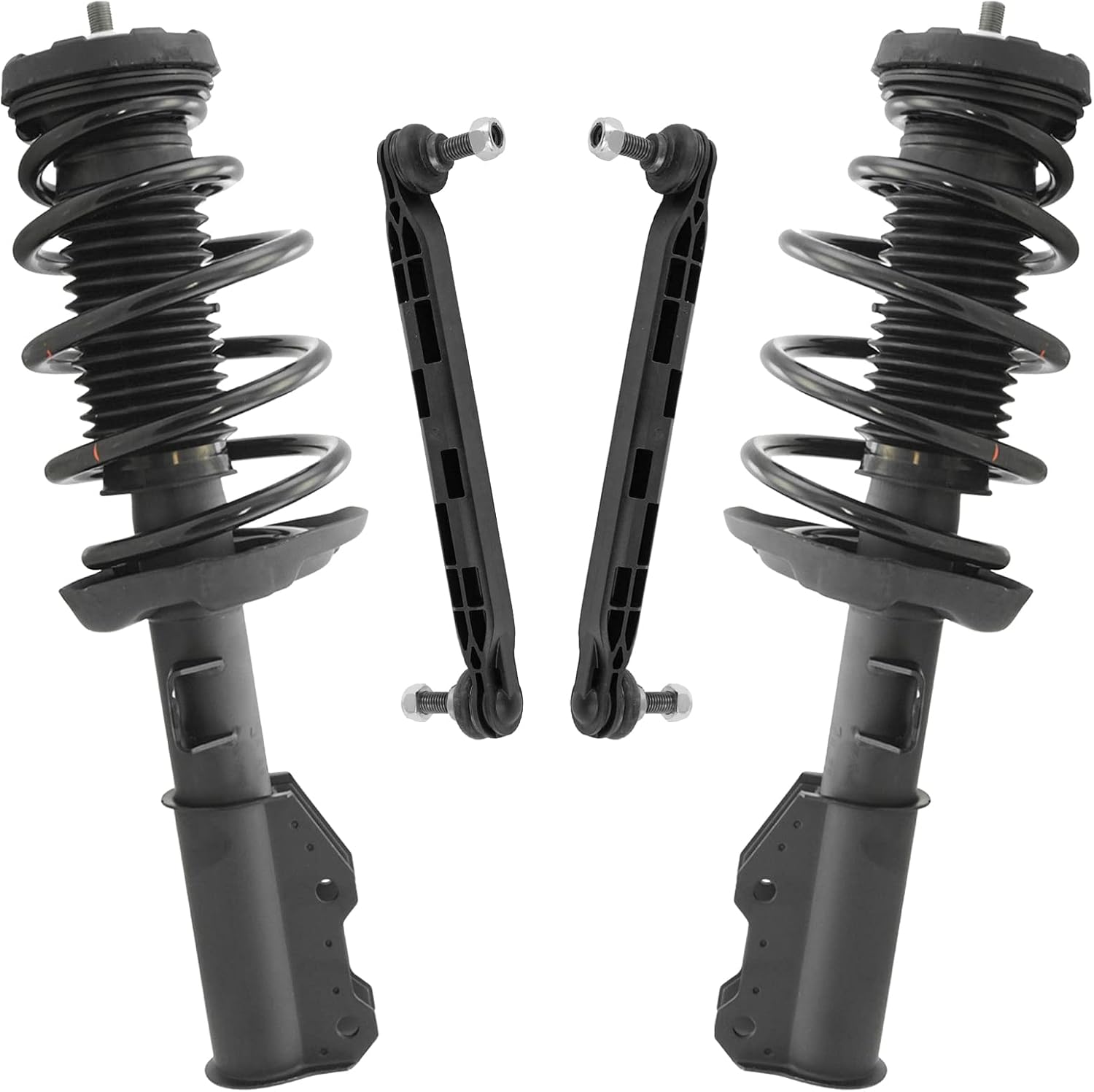 TRQ Front Suspension Kit Complete Strut & Coil Spring Assembly Sway Bar Stabilizer Link Compatible with 2012-2016 Buick LaCrosse