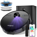 MONSGA Robot Vacuum and Mop Combo, 6000Pa Robotic Vacuum with 3.5L Self Emptying Station, Lidar Navigation Robot Vacuum Cleaner, 180mins Runtime, APP/Remote/Voice Control, for Hard Floors and Carpets