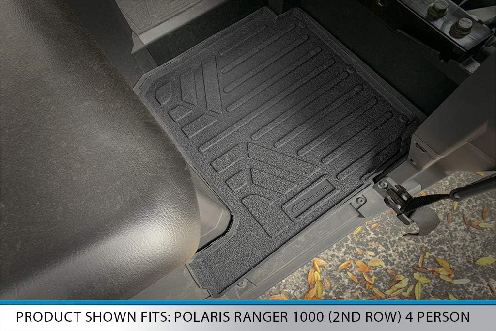 SMARTLINER Floor Mats 2 Row Liner Set for 2018-2024 Polaris Ranger