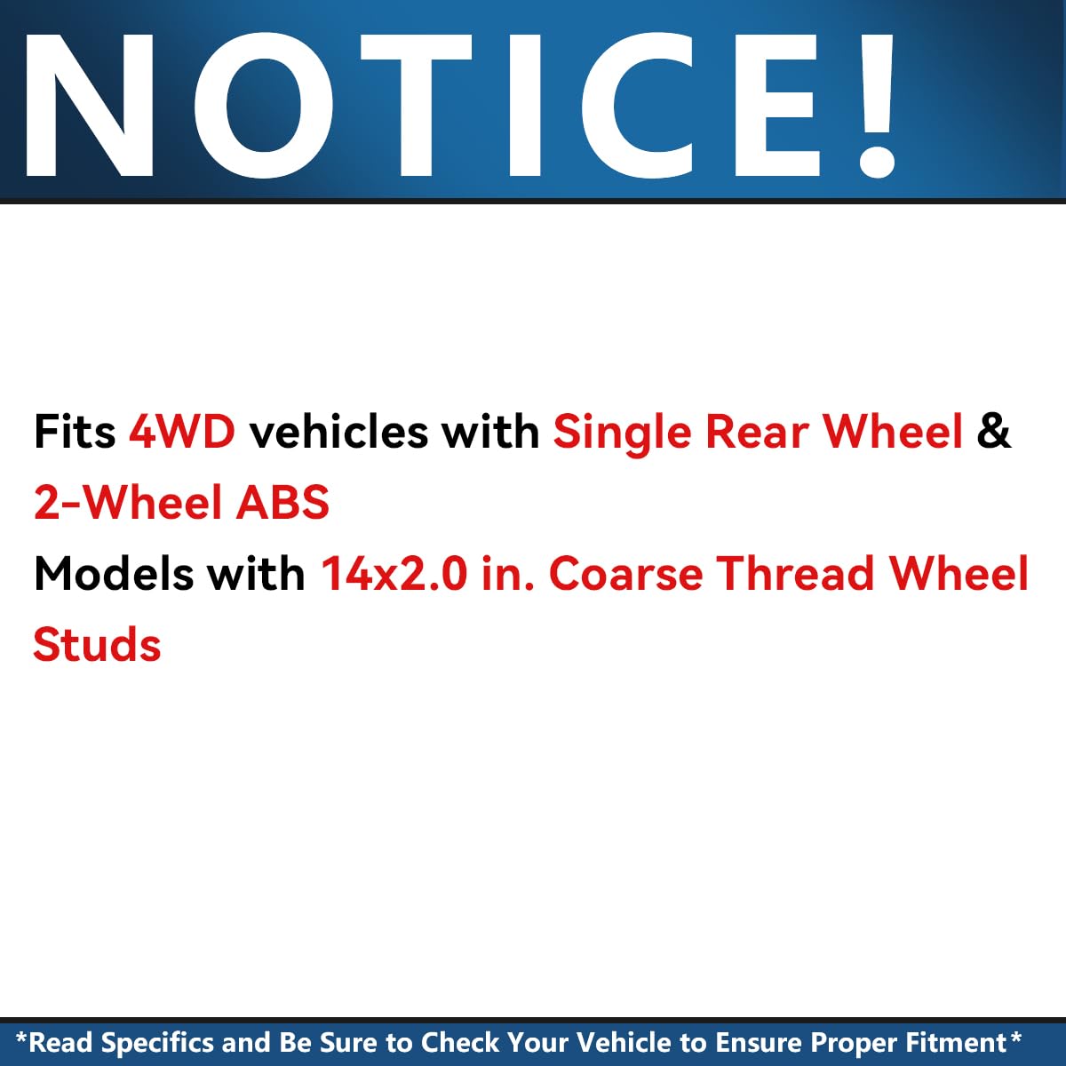 Detroit Axle - 4WD Front Wheel Bearing Hub for 1999-2001 Ford F-250 F-350 Super Duty [SRW, 2-Wheel ABS], 1999 2000 2001 Replacement Wheel Bearing Hub Assembly Set