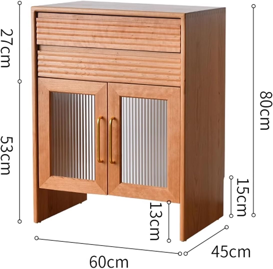 Small Storage Cabinet with Doors for Self Emptying Robot Vacuum Cleaner, Couch Side Table Swivel, Home Office Hidden Smart Sweeper Stand with 2 Drawers