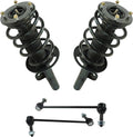TRQ Front Suspension Kit Complete Strut & Coil Spring Assembly Sway Bar Stabilizer Link Compatible with 2010-2012 Ford Flex