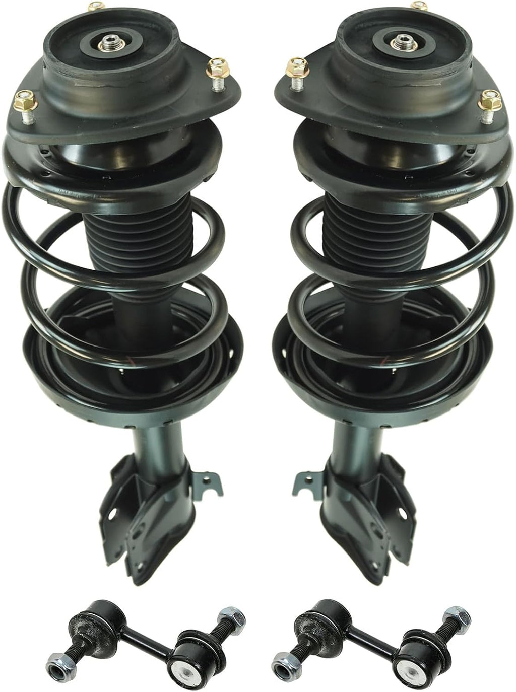 TRQ Front Suspension Kit Complete Strut & Coil Spring Assembly Sway Bar Stabilizer Link Compatible with 2009-2013 Subaru Forester