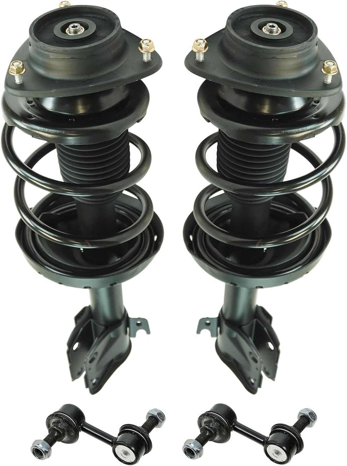 TRQ Front Suspension Kit Complete Strut & Coil Spring Assembly Sway Bar Stabilizer Link Compatible with 2009-2013 Subaru Forester