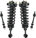TRQ Front Suspension Kit Shock & Spring Strut Assembly Sway Bar Stabilizer Link Compatible with 2005-2008 Ford F-150 2006-2008 Lincoln Mark LT