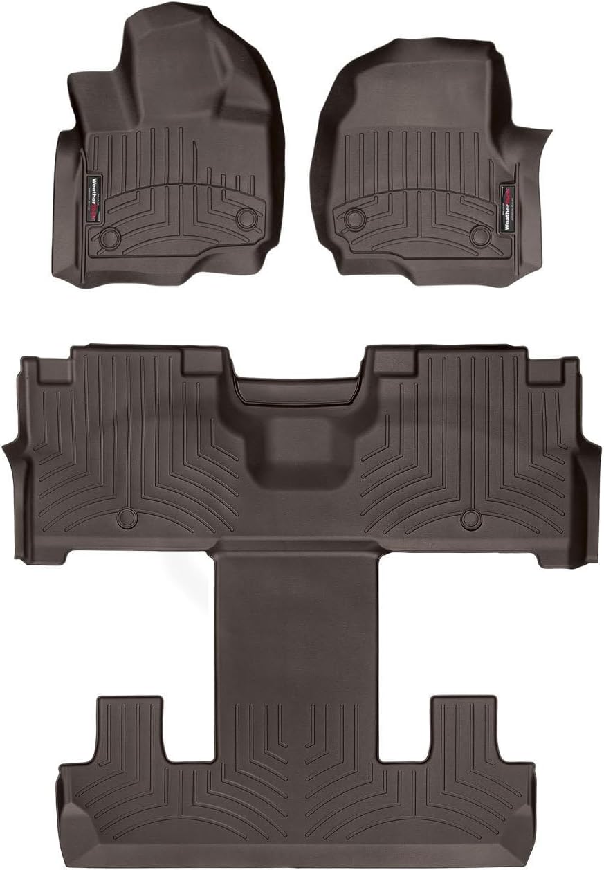 WeatherTech Custom Fit FloorLiners for Ford Expedition, Navigator, Full Set (471295-1-4), Cocoa