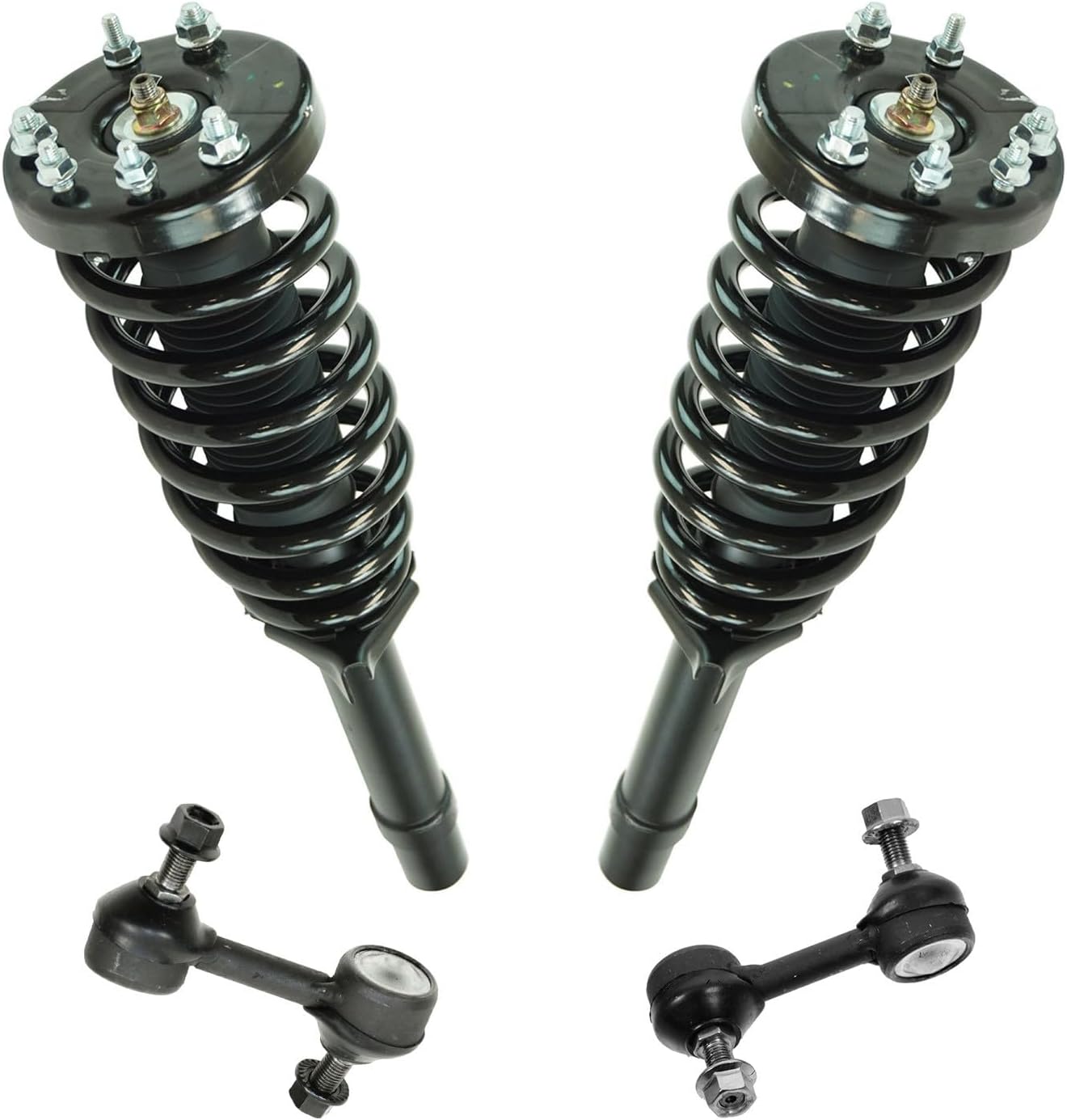 TRQ Front Suspension Kit Complete Strut & Coil Spring Assembly Sway Bar Stabilizer Link Compatible with 2010-2011 Honda Accord Crosstour 2012 Crosstour