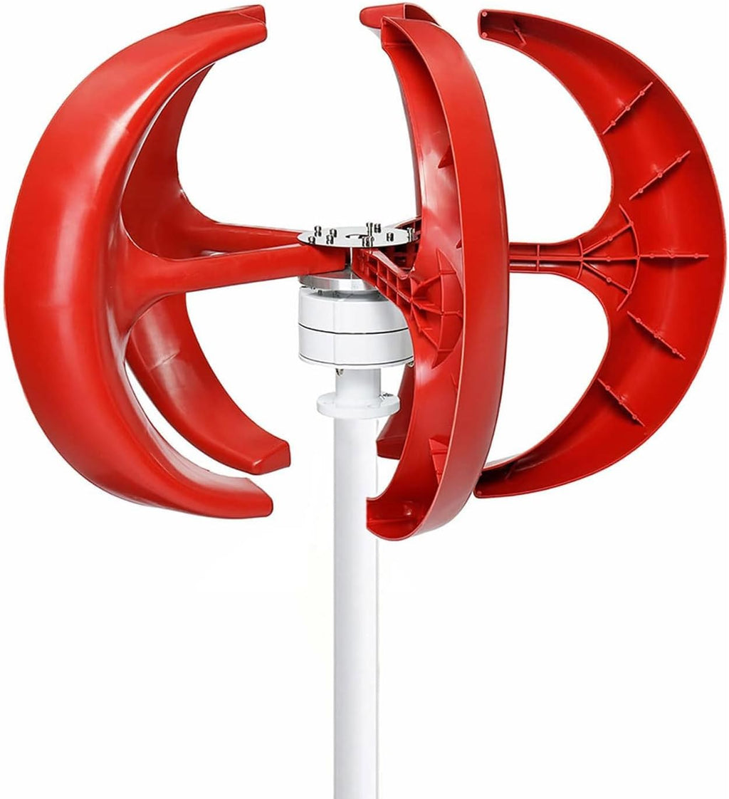 400W 600W 800W 1000W 1200W No Noise Wind Power Turbines Generator Kit, 12V 24V 5 Blades Windmill Lantern Vertical Axis Wind Turbine Generator for Home Hybrids Streetlight,12V-400W