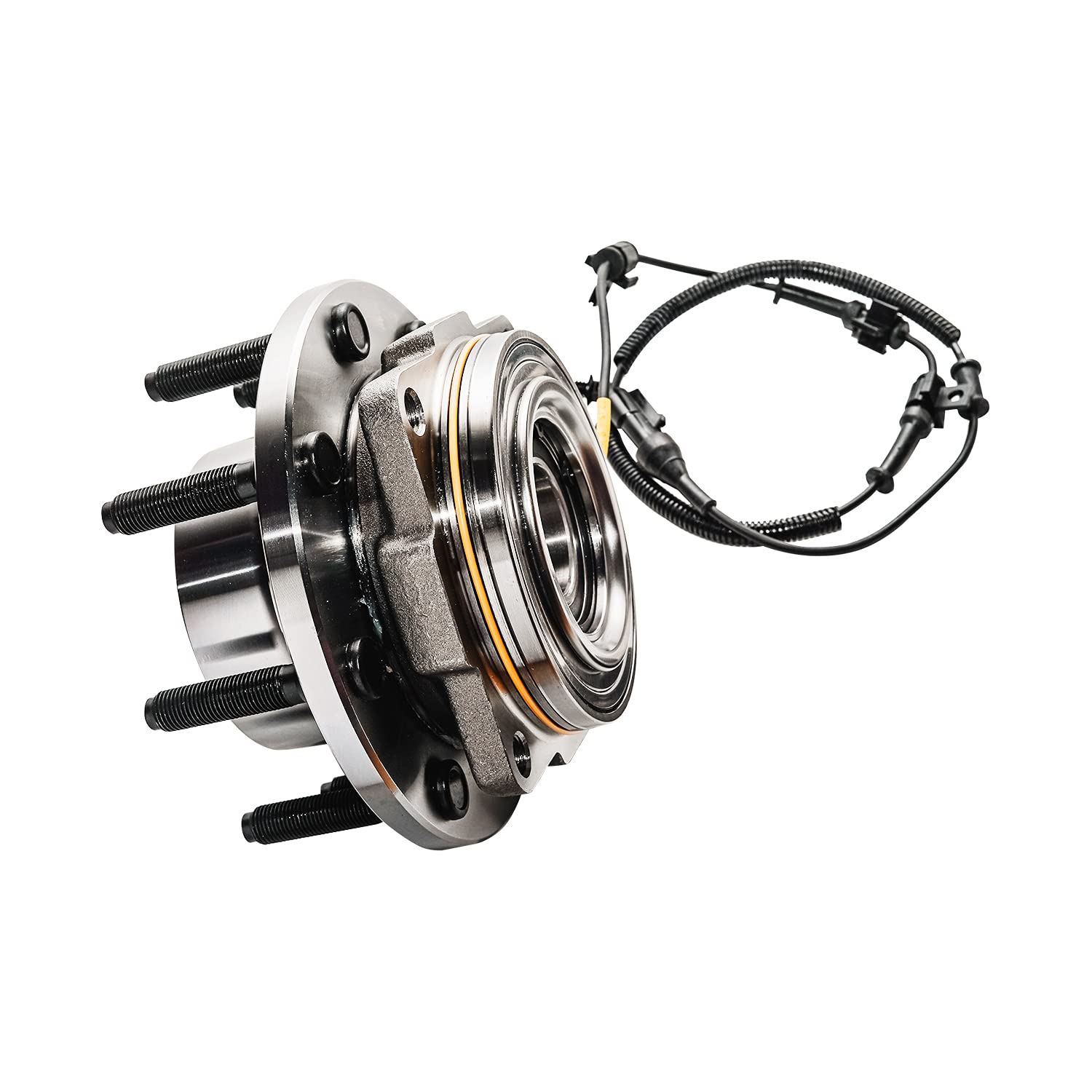 Detroit Axle - 4WD Front Wheel Bearing Hub for Ford F-250 F-350 Super Duty 2005-2010, 2006 2007 2008 2009 [SRW; w/ABS-Wire] Wheel Bearing and Hub Assembly Replacement