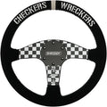 PRP Seats X Shreddy Checkers Wreckers Flat Suede Grip Steering Wheel for Off-Road Racing - High-Strength Aluminum, Moisture-Resistant Suede, 6 Point Bolt Pattern - 13' Dia x 1.5' (Checkered)