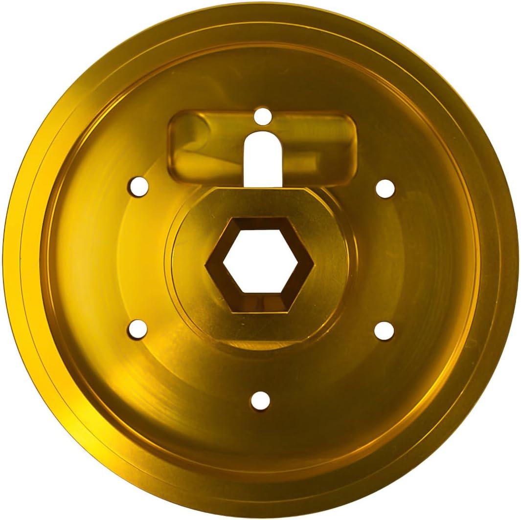 NRG Innovations Racing Style Steering Wheel Short Hub, Lockable Aluminum Steering Shaft, 6x70mm Bolt Pattern Quick Release Adapter, Compatible For 03-14 Ford/Mazda/Lotus, Chrome Gold, NRG-SRK-175H-CG