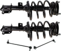TRQ Front Suspension Kit Complete Strut & Coil Spring Assembly Sway Bar Stabilizer Link Compatible with 2007-2012 Hyundai Veracruz
