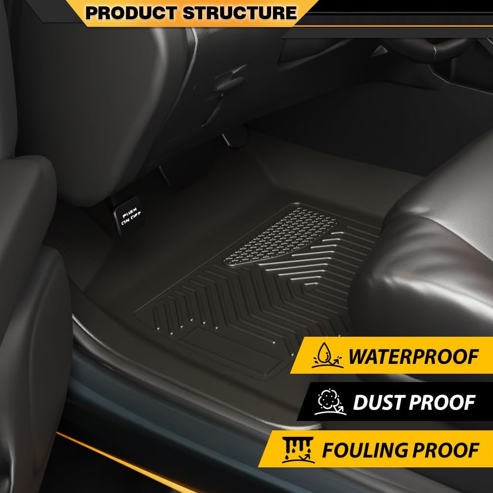 7PCS Cargo Liners Fit Tesla Model S 2021 2022 2023 2024 All Weather Protection TPE Floor Liners Front Rear Full Set Cargo Liner Black, alfombras para carro