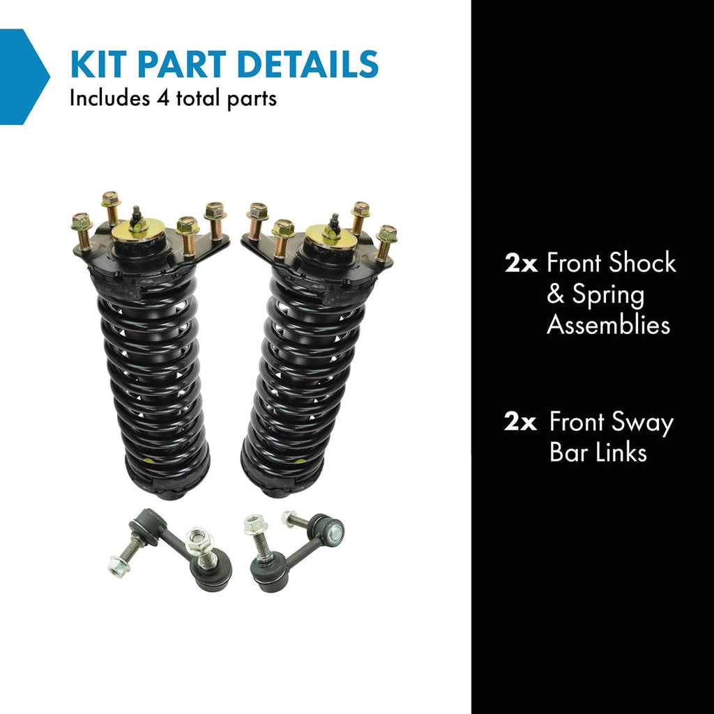TRQ Front Suspension Kit Compatible with Front 2002-2003 Chevrolet Trailblazer Trailblazer EXT GMC Envoy Envoy XL 2003 Isuzu Ascender Oldsmobile Bravada
