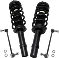 TRQ Front Suspension Kit Shock & Spring Strut Assembly Sway Bar Stabilizer Link Compatible with 2012-2022 Chrysler 300 Dodge Charger
