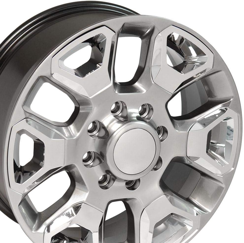OE Wheels DG66 20 Inch Rim Fits Ram 2500 Style 8x165.1 20x8 Gloss Hyper Silver with Chrome Insert - Hollander 2562 (1)