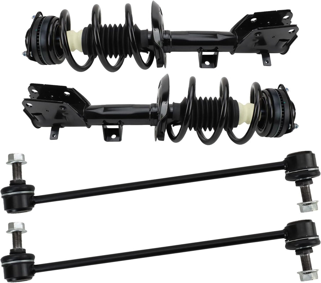 TRQ Front Suspension Kit Complete Strut & Coil Spring Assembly Sway Bar Stabilizer Link Compatible with 2017-2020 Chrysler Pacifica