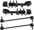 TRQ Front Suspension Kit Complete Strut & Coil Spring Assembly Sway Bar Stabilizer Link Compatible with 2017-2020 Chrysler Pacifica