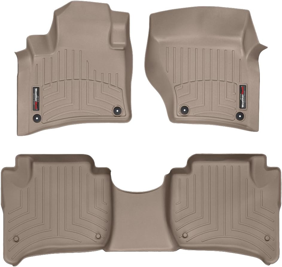WeatherTech Custom Fit FloorLiners for VW Touareg, Cayenne®, Touareg - 1st & 2nd Row (45333-1-2), Tan