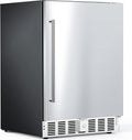 Electactic 24 Inch Beverage Refrigerator, Under Counter Beverage Cooler 180 Cans, Built-in & Freestanding, Outdoor Fridge with Stainless Steel Door, Outdoor Refrigerator for Patio, Home, Kitchen, Bar
