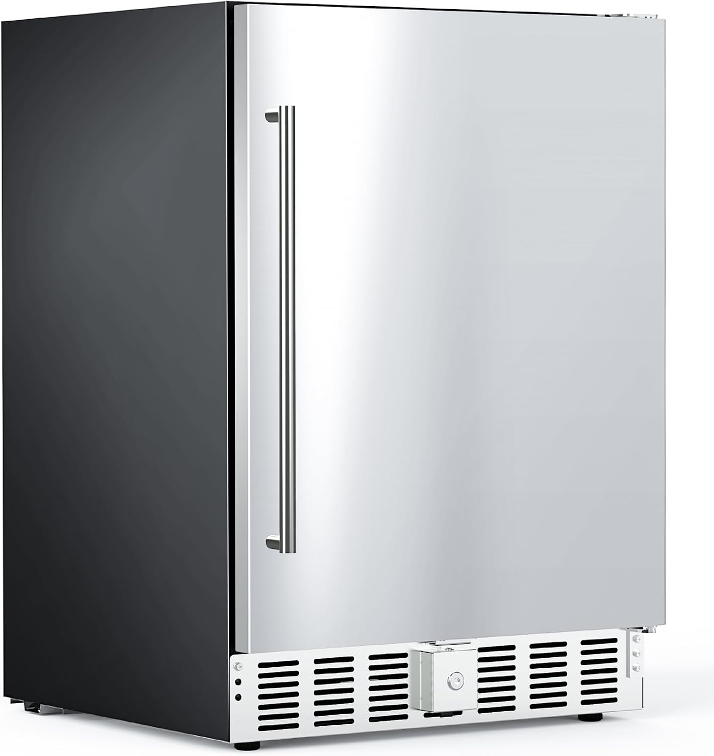 Electactic 24 Inch Beverage Refrigerator, Under Counter Beverage Cooler 180 Cans, Built-in & Freestanding, Outdoor Fridge with Stainless Steel Door, Outdoor Refrigerator for Patio, Home, Kitchen, Bar