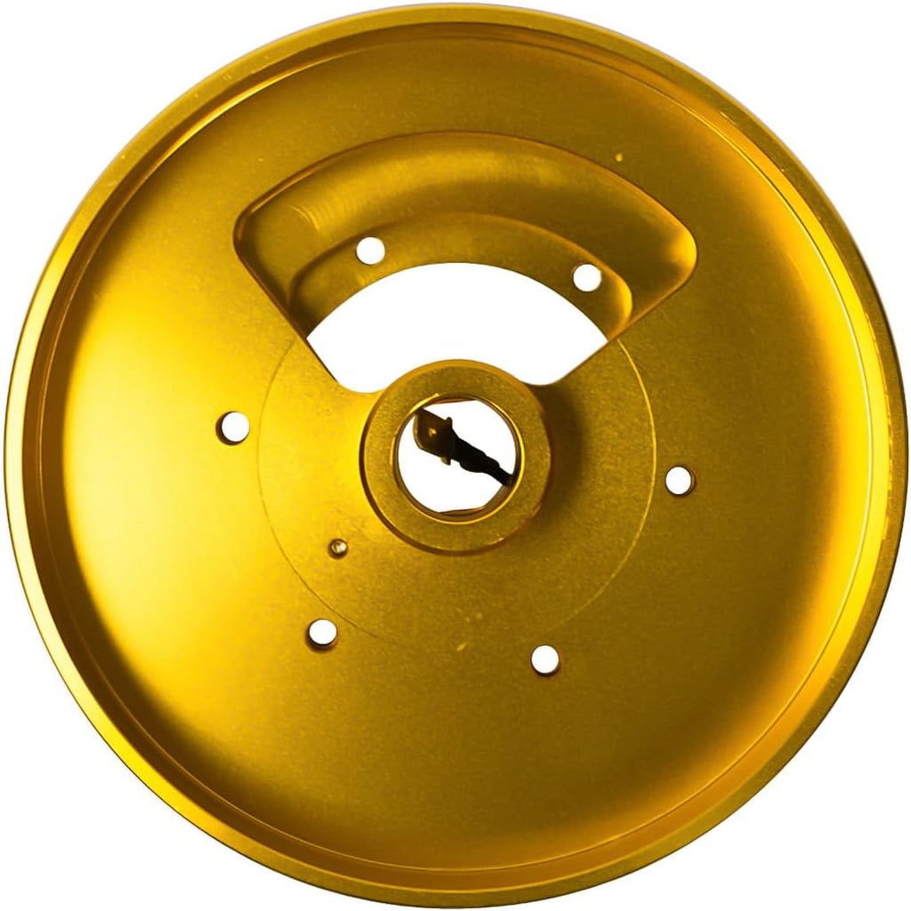 NRG Innovations Racing Style Steering Wheel Short Hub, Lockable Aluminum Steering Shaft, 6x70mm Bolt Pattern Quick Release Adapter Unit,Compatible For 90-04 Mustang, Chrome Gold, NRG-SRK-179H-CG