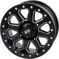 Tusk Set of Four 32x10-15 Radial Tires Mounted on Uinta Milled/Black Alloy Wheels with Black Lug Nuts, 8-Ply Rated, Medium/Hard Terrain, 4/156 Bolt Pattern,