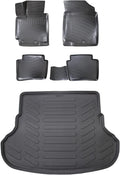 Floor Mats & Cargo Liner fits Hyundai Accent Blue 2011-2018, Custom Fit All-Weather TPE Floor Liners, 3D Laser Measured, Waterproof, Durable, Black (Front, Rear & Cargo Set)