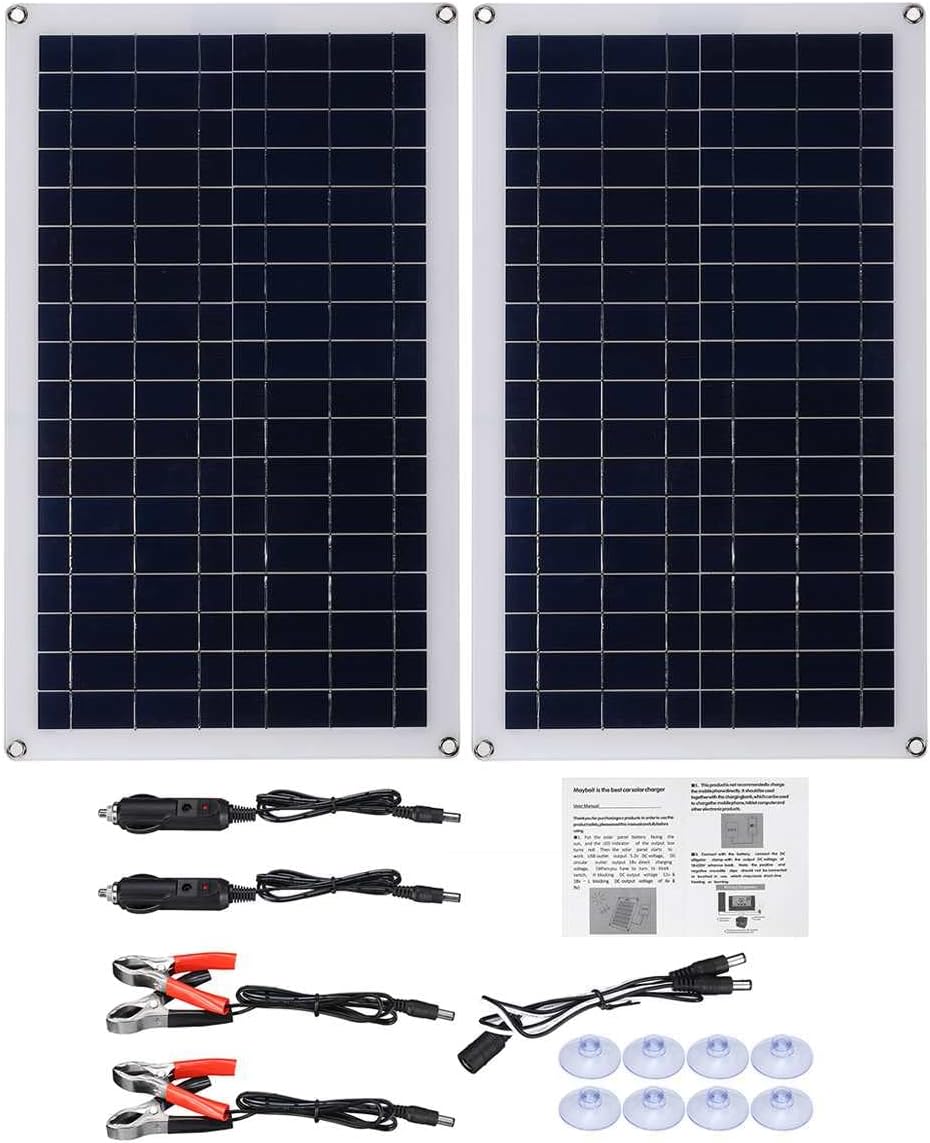 1000W Solar Panel 18V Flexible Solar Solar Panel Kit Complete RV Car Battery Solar Charger for Home Outdoor RV