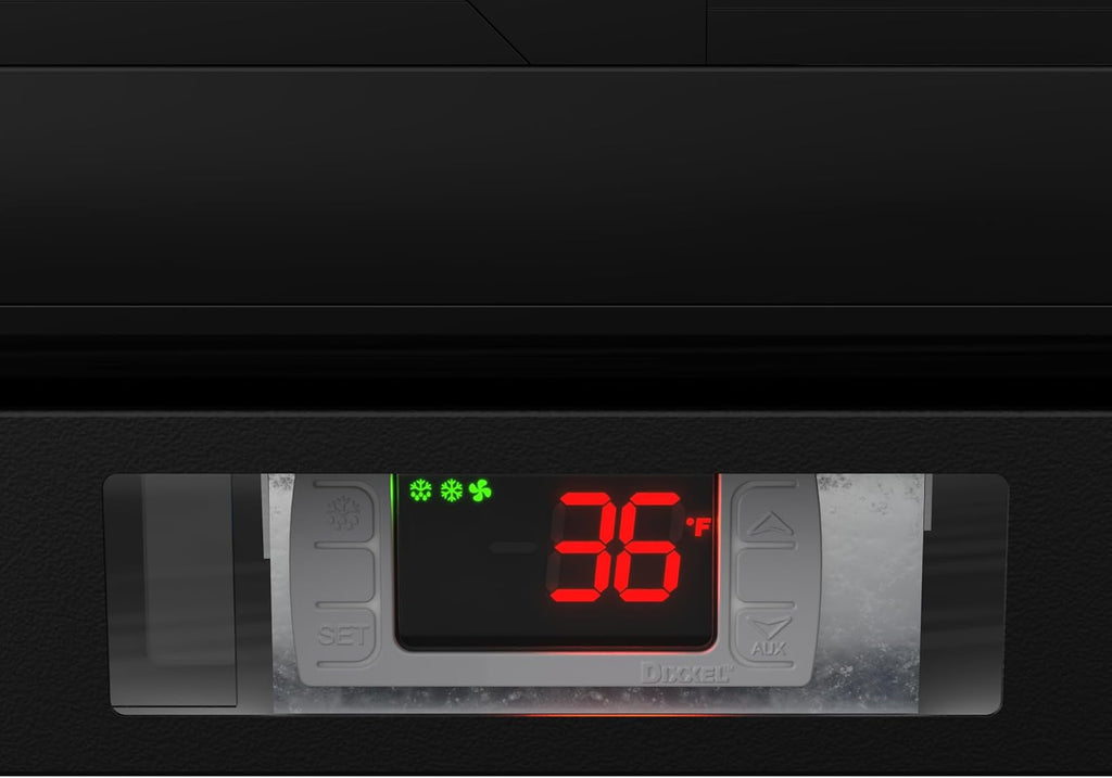 KoolMore BC-2DSL-BK Commercial-refrigerators, Double Sliding Door, Black, 7.4 cubic feet