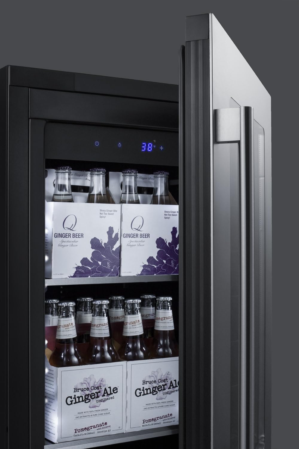 Summit 18' Wide Beverage Center, 3.2 cu.ft. Capacity, Stainless Steel & Glass- CL181WBV
