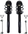 TRQ Front Suspension Kit Complete Strut & Coil Spring Assembly Sway Bar Stabilizer Link Compatible with 2001-2003 BMW 525i 1997-2000 528i 530i