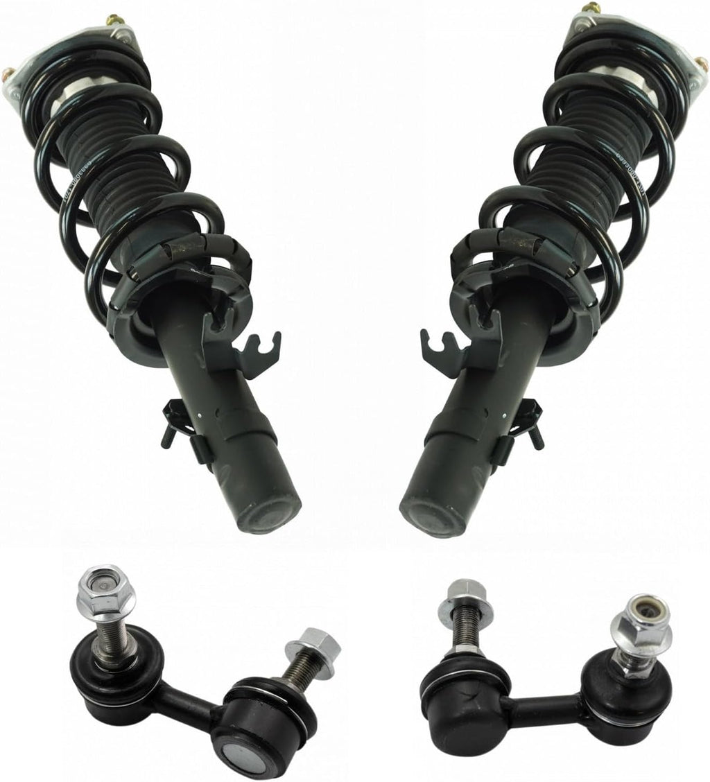 TRQ Front Suspension Kit Complete Strut & Coil Spring Assembly Sway Bar Stabilizer Link Compatible with 2011-2012 INFINITI G25 2007-2008 G35 2009-2013 G37 2015 Q40
