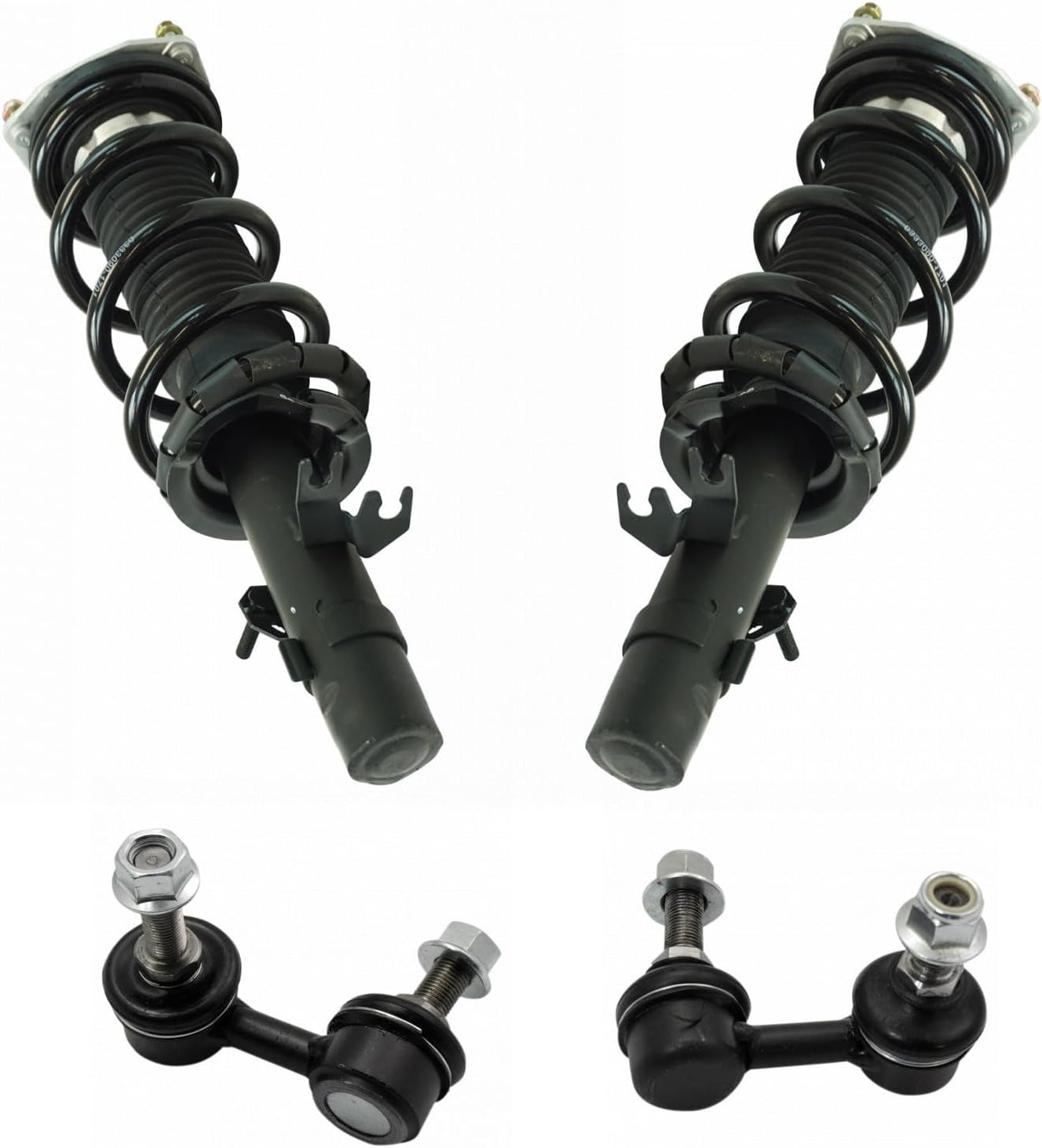TRQ Front Suspension Kit Complete Strut & Coil Spring Assembly Sway Bar Stabilizer Link Compatible with 2011-2012 INFINITI G25 2007-2008 G35 2009-2013 G37 2015 Q40