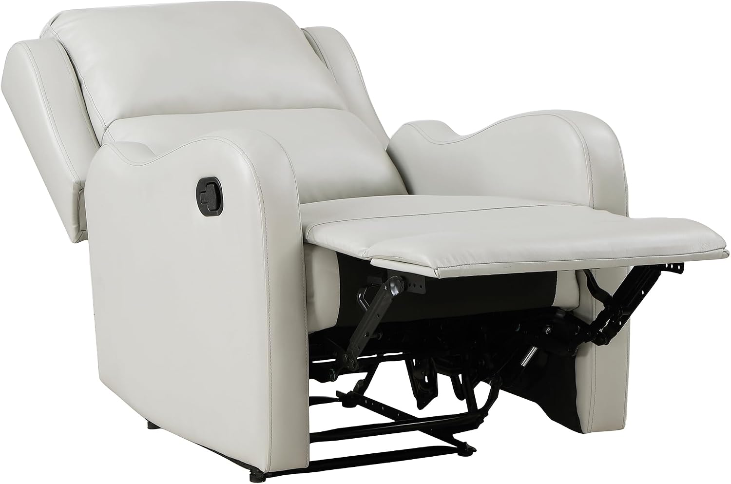Lexicon Manual Recliner Chair, Reclining Sofa Chair, Home Theater Seating, Wall Hugger, Manual Recliner for Living Room/Office/Apartment, Easy Assembly, Taupe Faux Leather