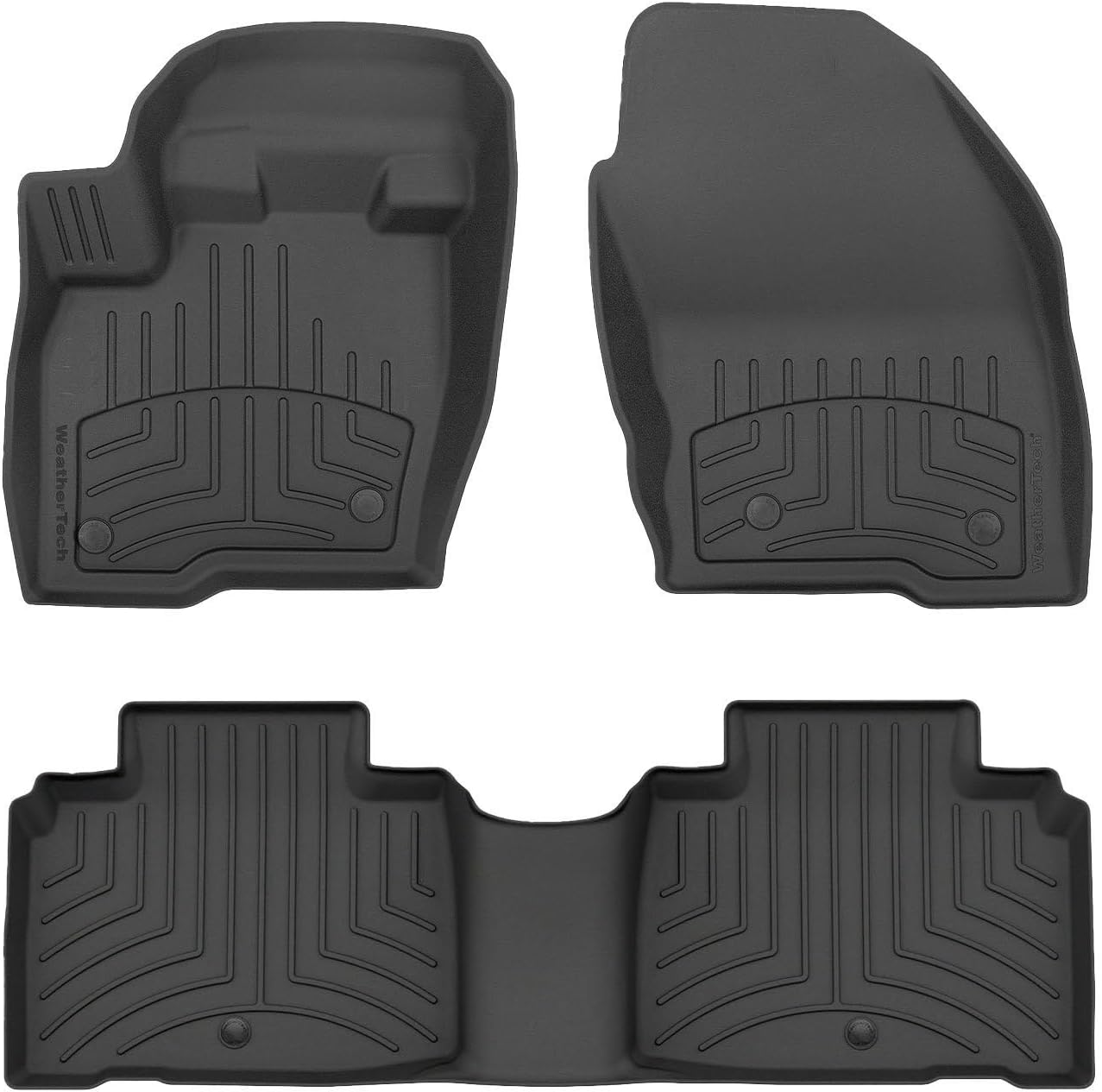 WeatherTech FloorLiner HP Custom Fit Floor Mats for Lincoln MKX, Nautilus 1st & 2nd Row (44845-1-2IM), Black