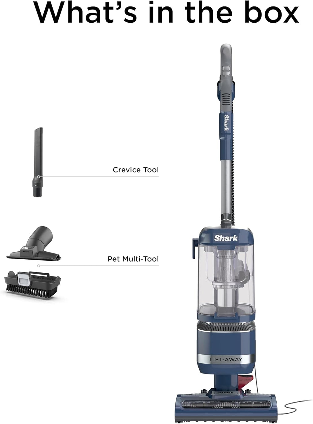 Shark Navigator Lift-Away ADV Upright Vacuum with HEPA Filter, Powerful Pet Hair Pickup, Advanced Swivel Steering, Lightweight Versatility, For Carpets & Hard Floors, Blue Jean, LA301