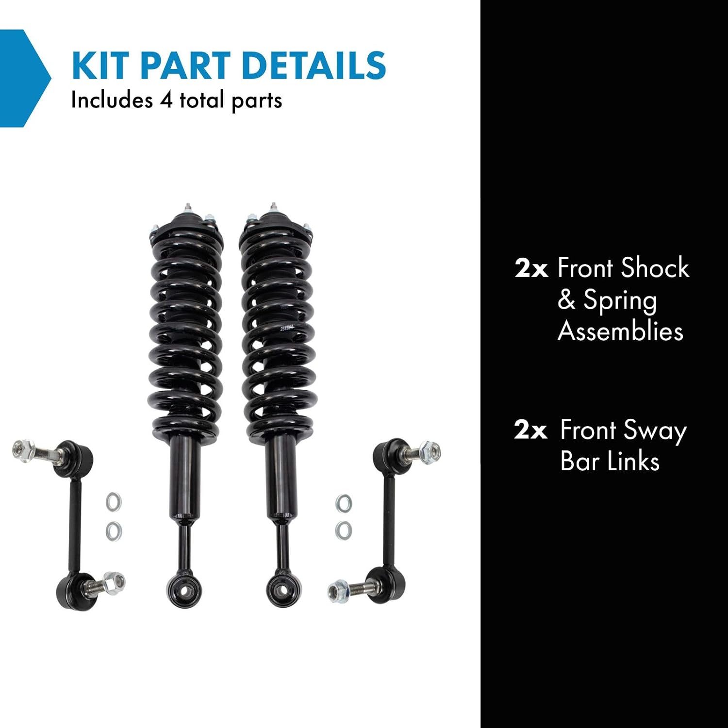 TRQ Front Suspension Kit Compatible with 16-22 Toyota Tacoma