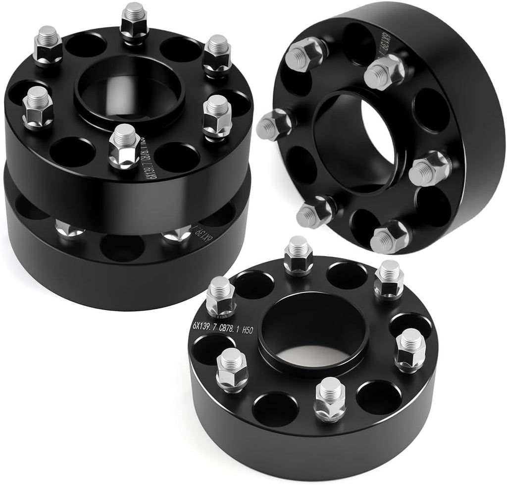 maXpeedingrods 2 Inch 6x5.5 Hubcentric Wheel Spacers for Chevy Silverado Sierra 1500, 6x139.7mm M14x1.5 Studs 78.1mm Hub Bore with Lip Forged Spacer for Tahoe, Suburban, Yukon 6 Lug