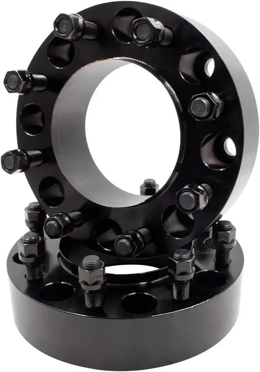 2PCS 8x6.5 to 8x180 Wheel Adapters, 2 inch 8x165mm to 8x180 Wheel Spacer Adapters 116.7mm Hub Centra Bore with M14x1.5 Thread Pitch for 1999-2010 Silverado Sierra 2500 3500 HD, 2014-2023 Ram 2500 3500