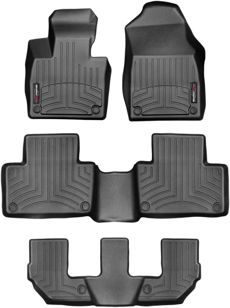 WeatherTech Custom Fit FloorLiners for Volvo XC90, XC90, XC90 - Full Set (44828-1-2-3), Black