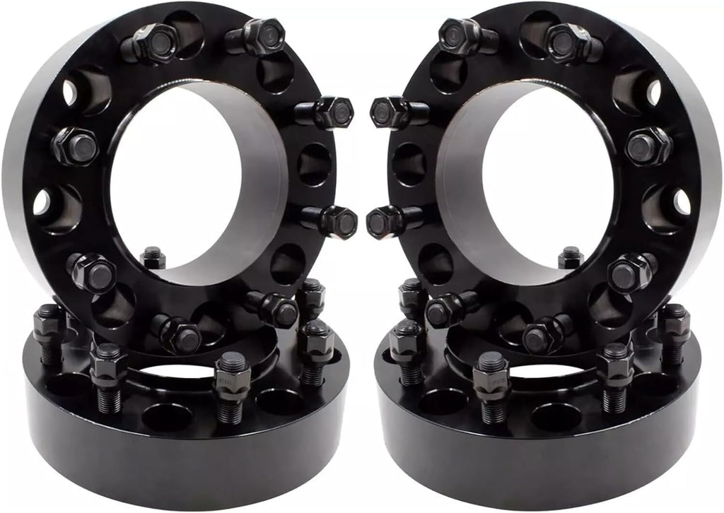 Set of 4 8x6.5 to 8x180 Wheel Spacer Adapters, 2' Thickness 14x1.5 for Express 2500 3500 | 2001-2010 for Silverado 2500 HD Sierra 2500 HD | 2001-2003 for Silverado 1500 HD