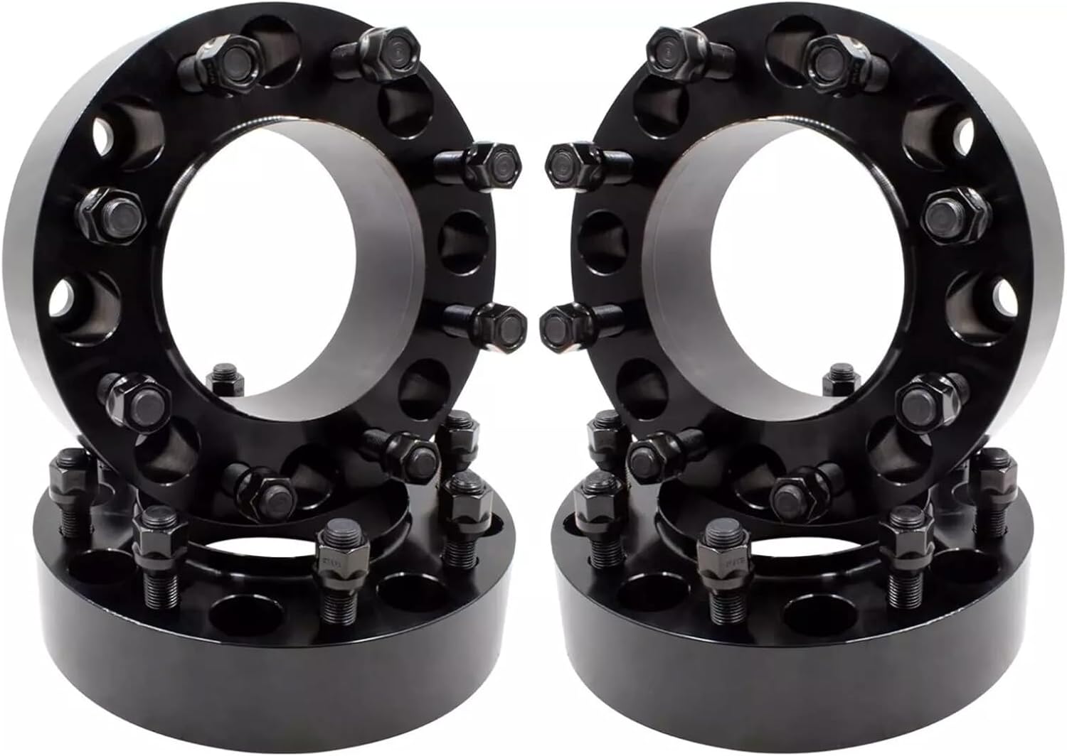 Set of 4 8x6.5 to 8x180 Wheel Spacer Adapters, 2' Thickness 14x1.5 for Express 2500 3500 | 2001-2010 for Silverado 2500 HD Sierra 2500 HD | 2001-2003 for Silverado 1500 HD