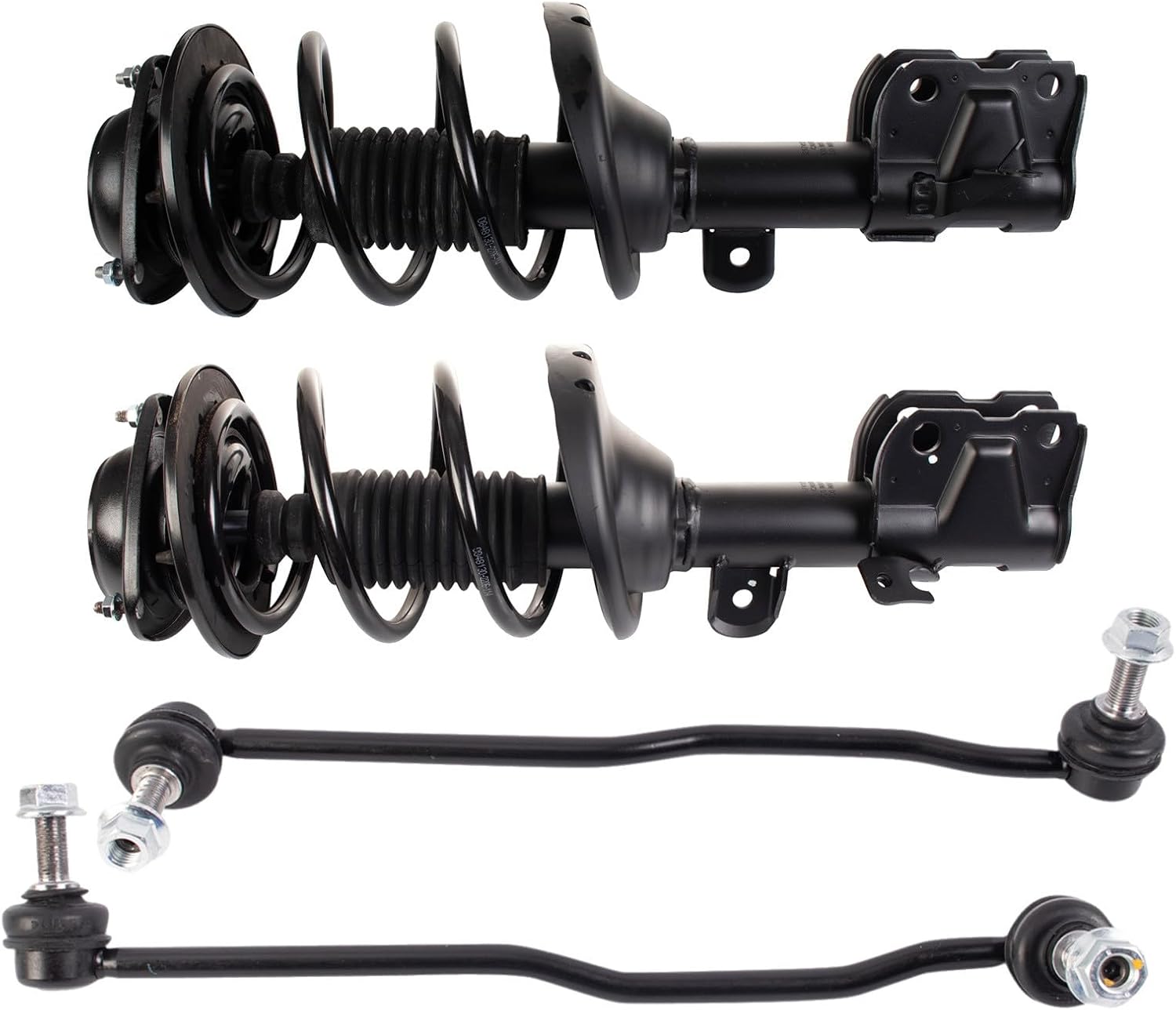 TRQ Front Suspension Kit Complete Strut & Coil Spring Assembly Sway Bar Stabilizer Link Compatible with 2015-2017 Subaru Legacy