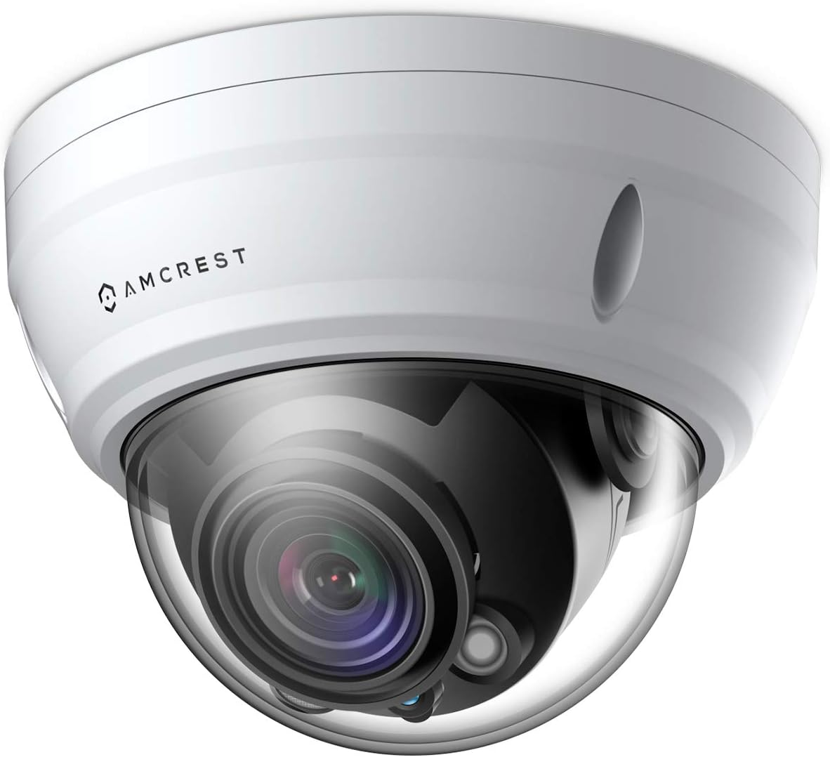 Amcrest UltraHD 4K Varifocal PoE Dome Outdoor Security Camera, 4K (8-Megapixel) 3840x2160P, 164ft Night Vision, 4X Optical Zoom, Motorized Varifocal Lens 58°-110°, White (REP-IP8M-2454EW) (Renewed)