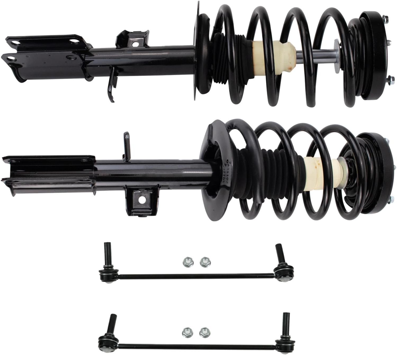 TRQ Front Suspension Kit Complete Strut & Coil Spring Assembly Sway Bar Stabilizer Link Compatible with 2000-2006 BMW X5