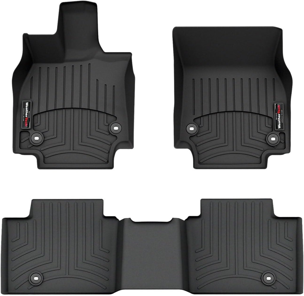 WeatherTech Custom Fit FloorLiners for Toyota Crown, Crown Signia, 1st & 2nd Row (441807-1-2), Black