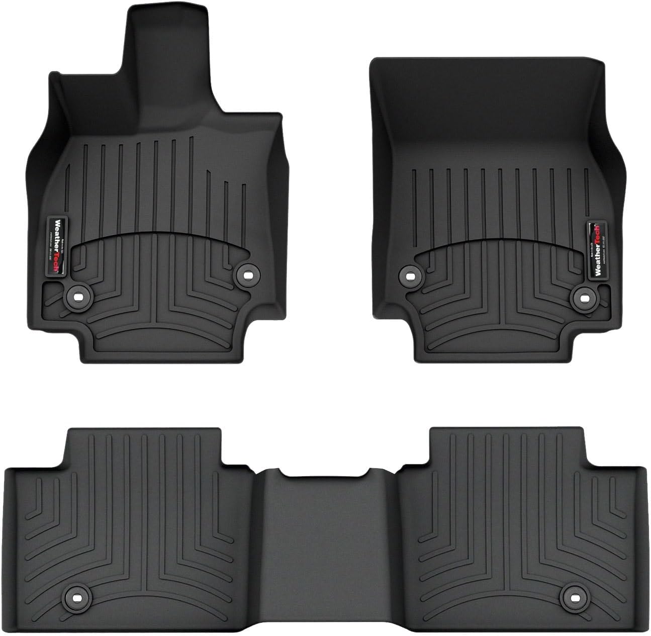 WeatherTech Custom Fit FloorLiners for Toyota Crown, Crown Signia, 1st & 2nd Row (441807-1-2), Black