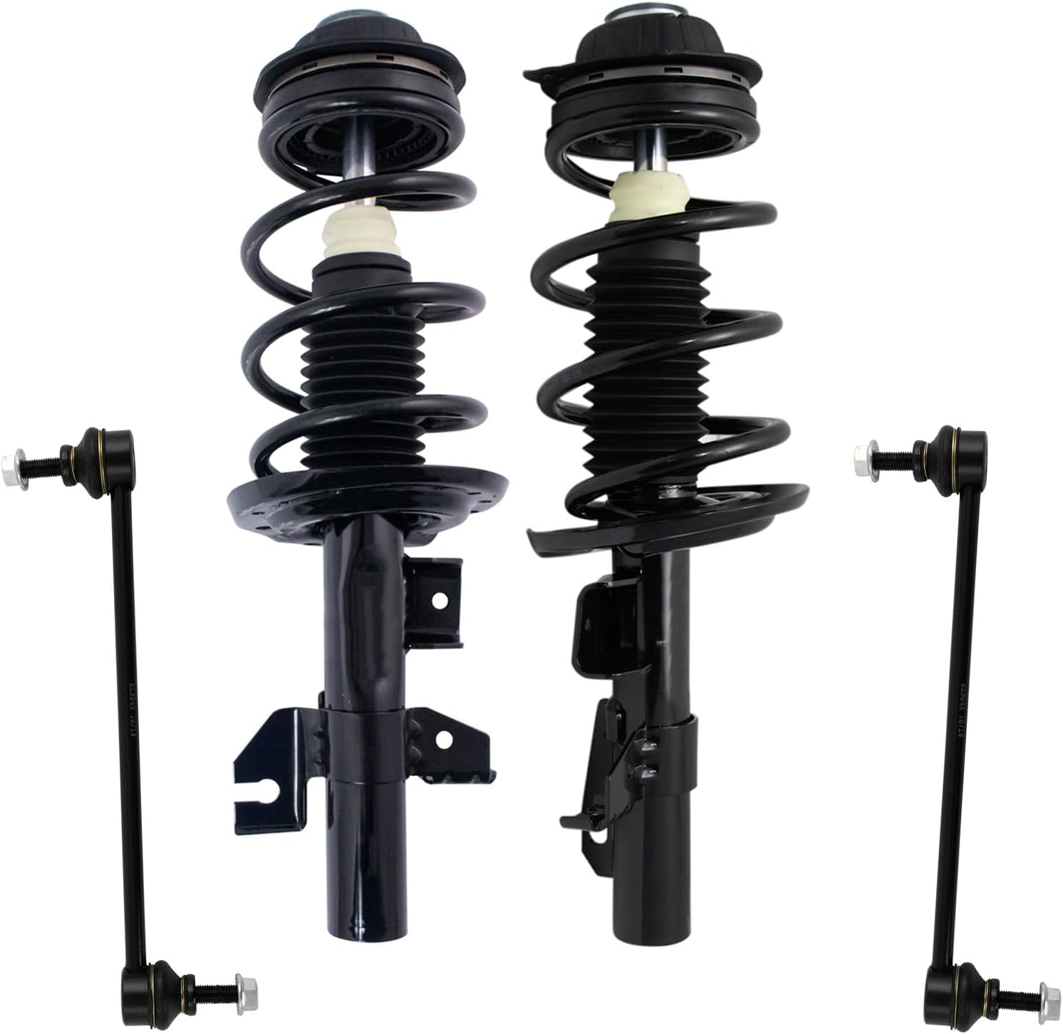 TRQ Front Suspension Kit Complete Strut & Coil Spring Assembly Sway Bar Stabilizer Link Compatible with 2013-2016 Dodge Dart